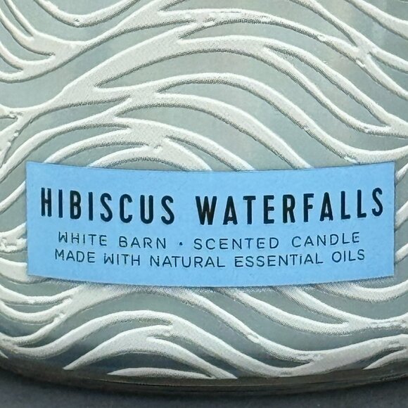 BBW Hibiscus Waterfall White Barn Bath & Body Works Mason Jar Single Wick Candle - Picture 3 of 10